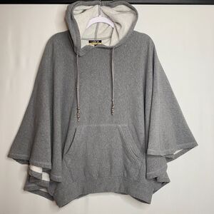 LaRok Luxe Oversize Hooded Poncho Sweatshirt Made in USA Size S